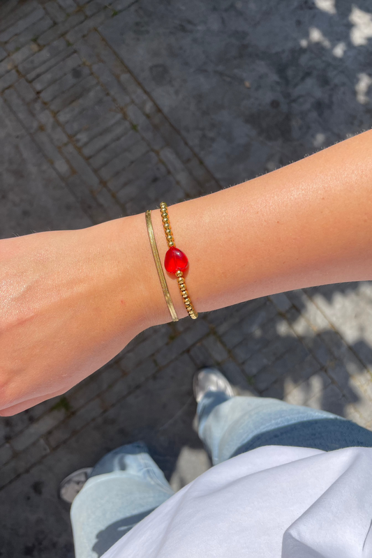 Red heart bracelet