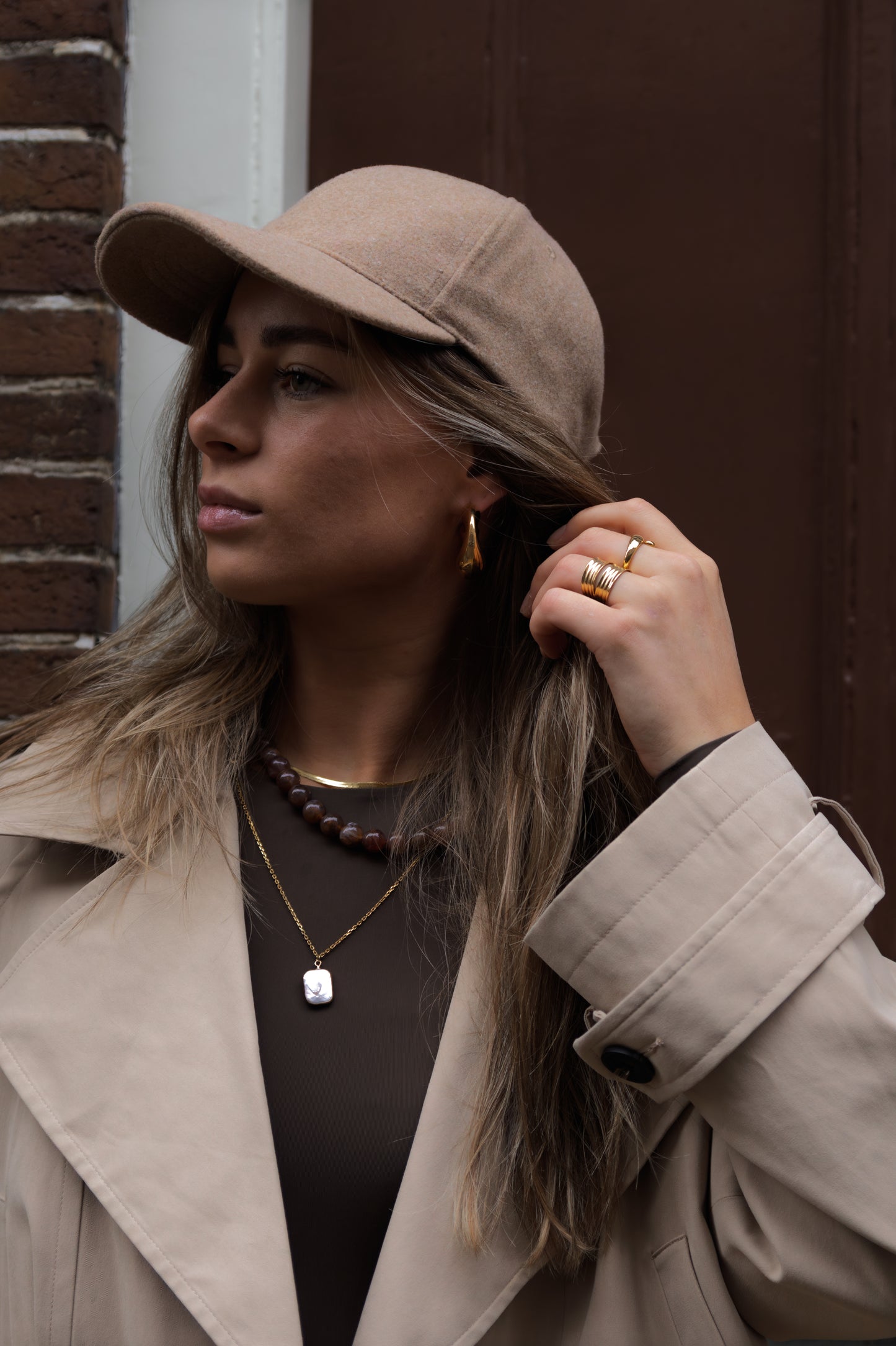Statement hammered earrings