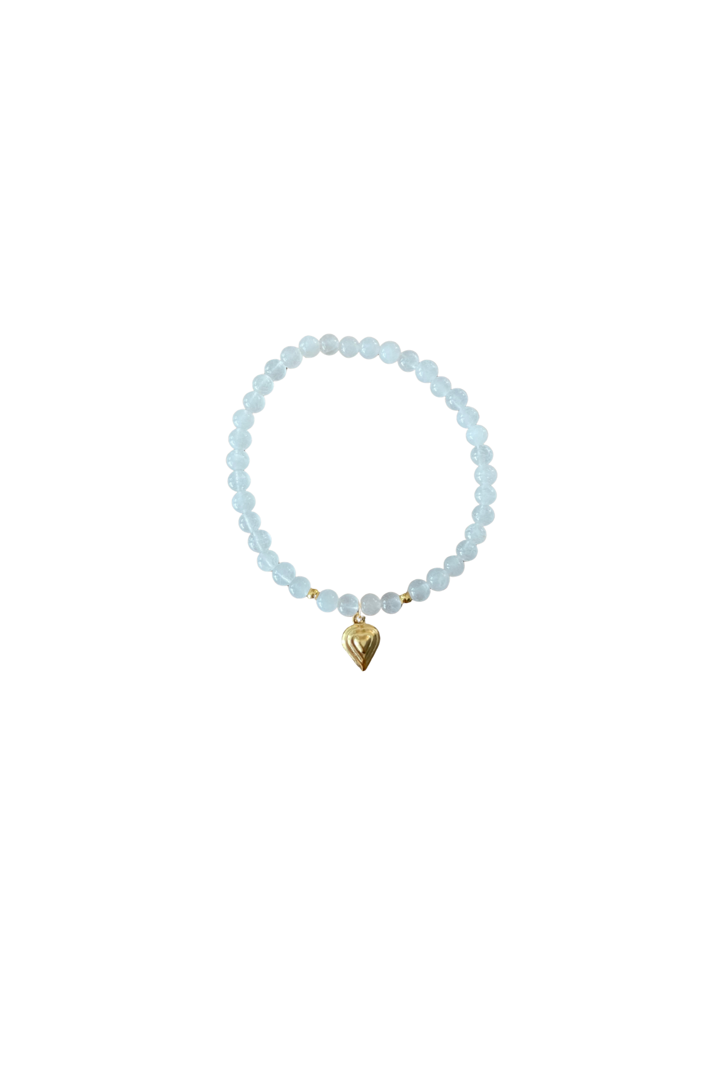 Witte Natuursteen armband