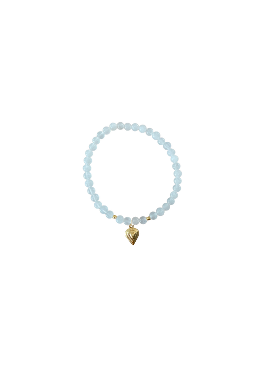 Witte Natuursteen armband