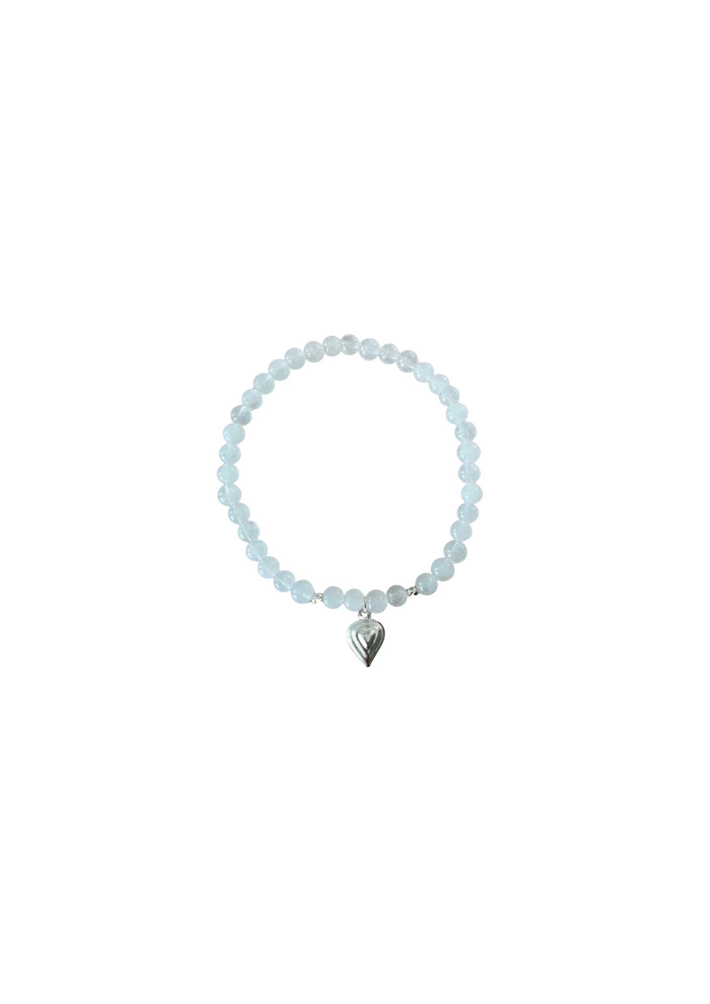 Witte Natuursteen armband