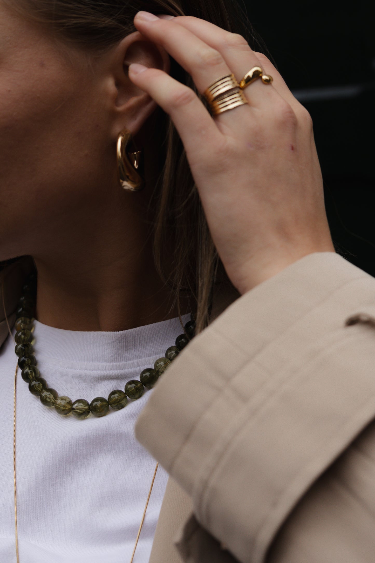 Statement hammered earrings