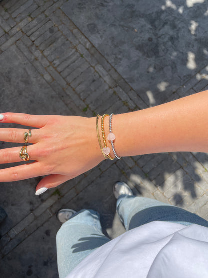 Pink heart bracelet