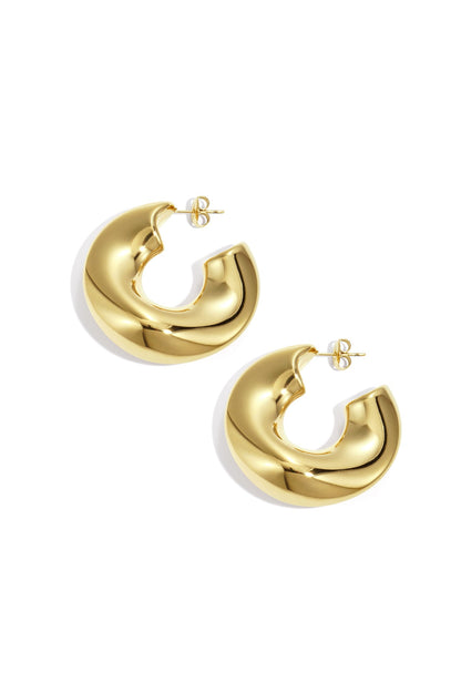 Statement hammered earrings
