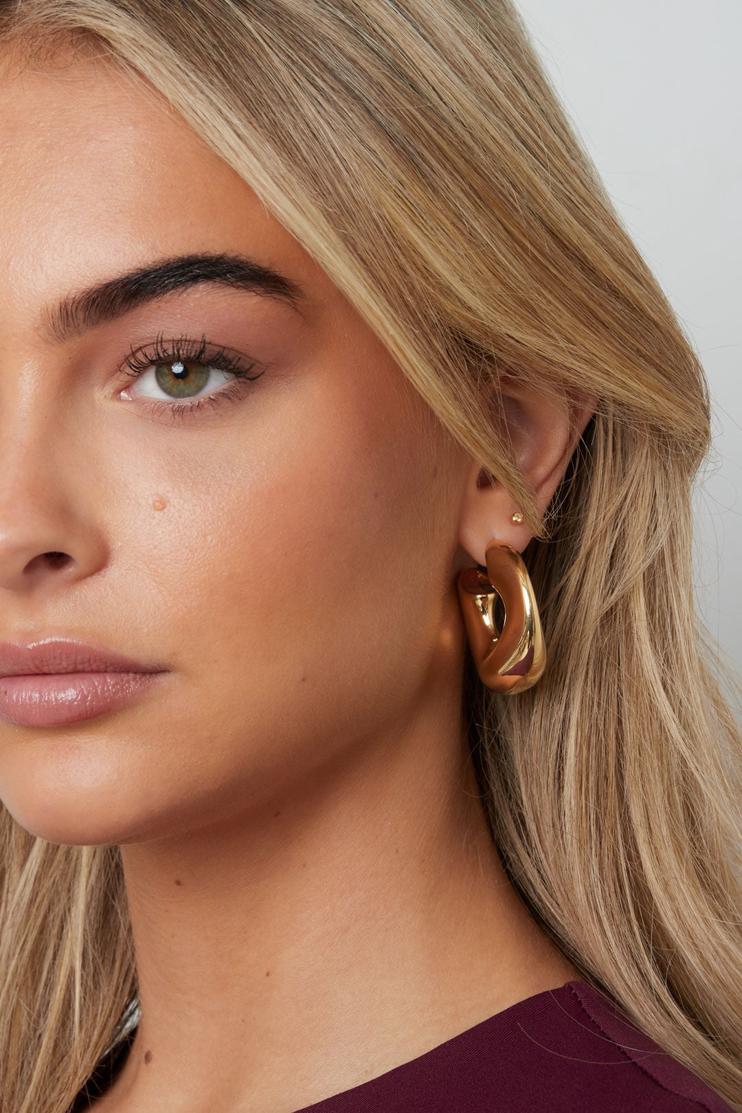 Statement hammered earrings