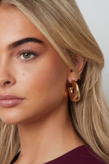 Statement hammered earrings
