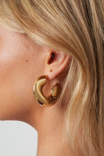 Statement hammered earrings