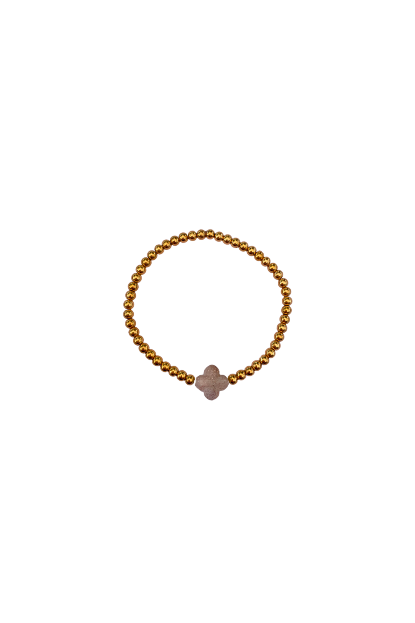 Klaver armband beige