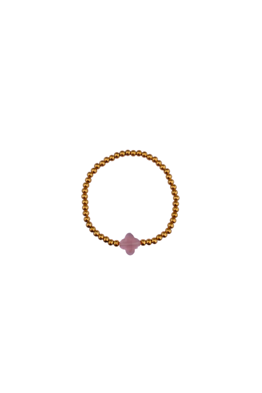 Klaver armband roze