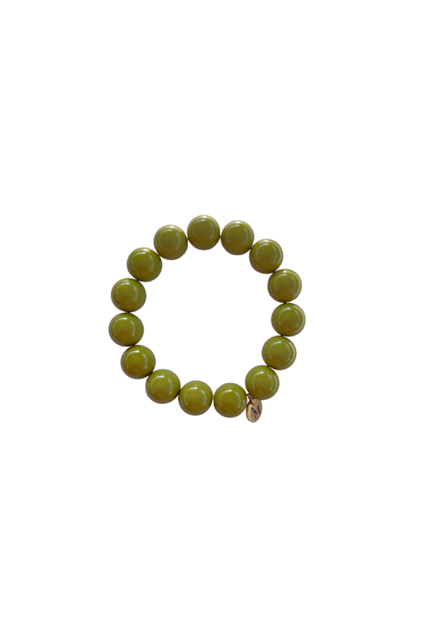 Bubbel bracelet olive green