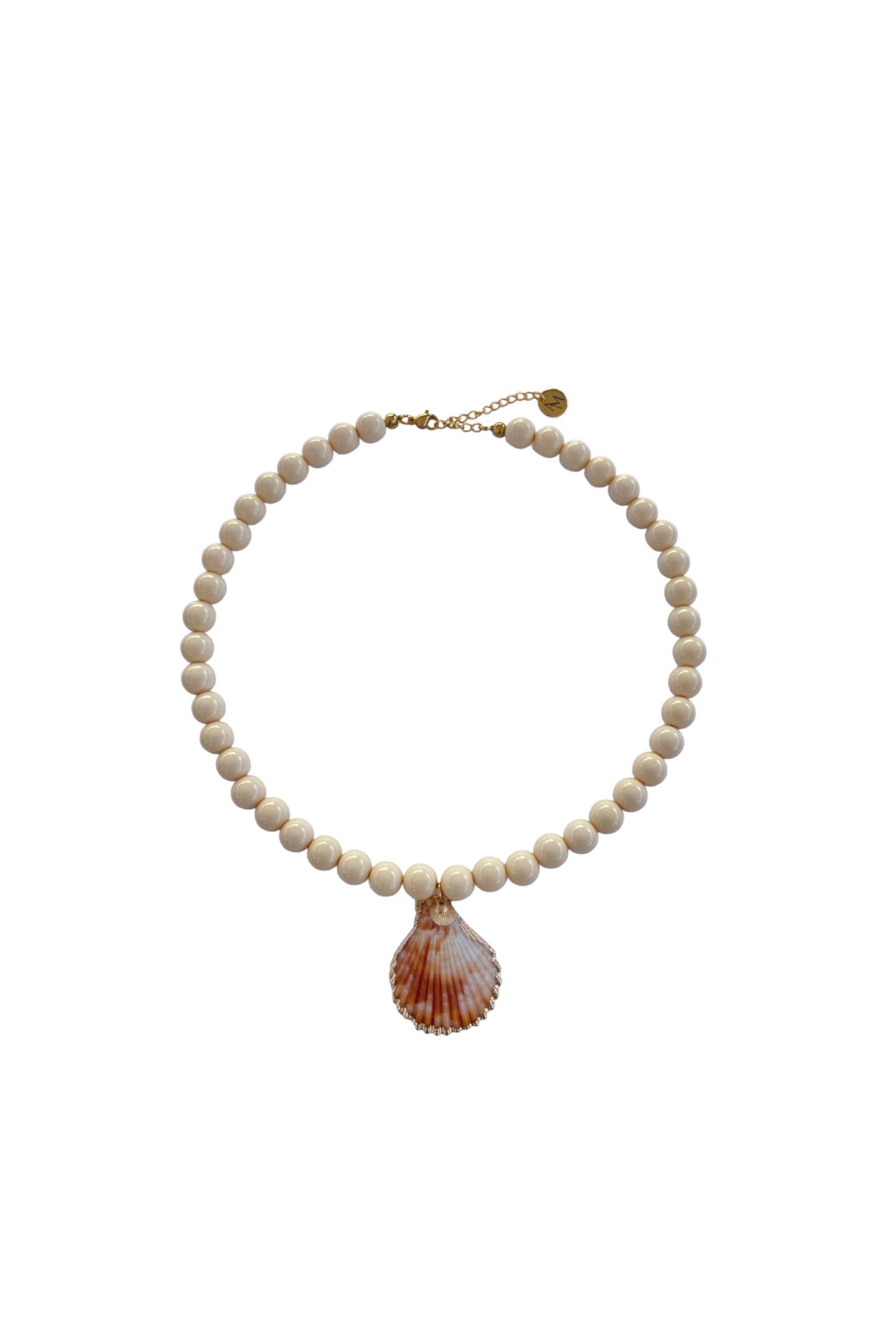 Bubbel necklace vanillla shell