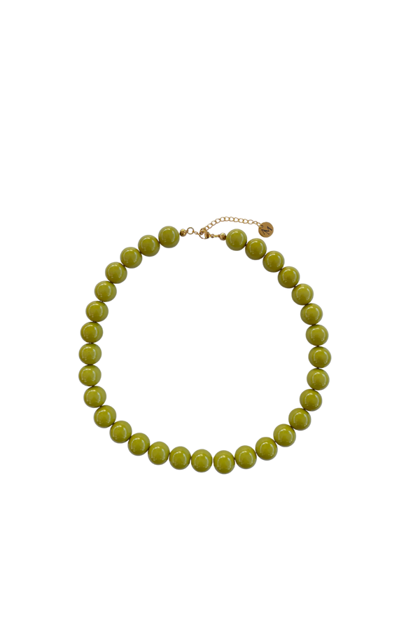 Bubbel necklace olive green